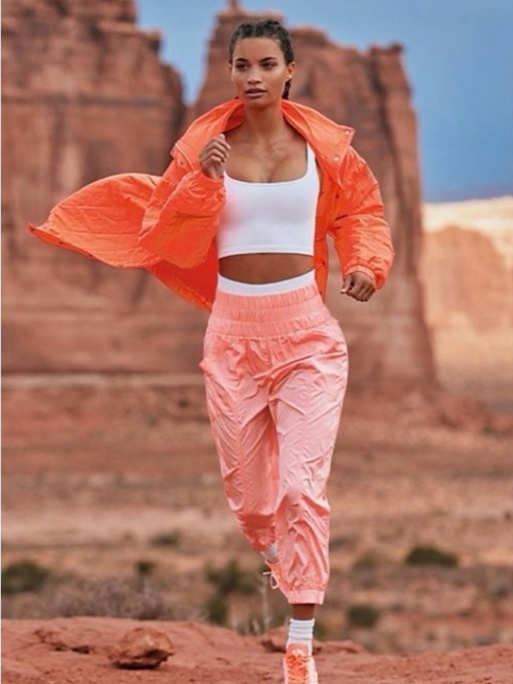Free People The Way Home Light Coral Jogger Pants
